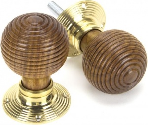 Rosewood Beehive Mortice/Rim Door Knob Set